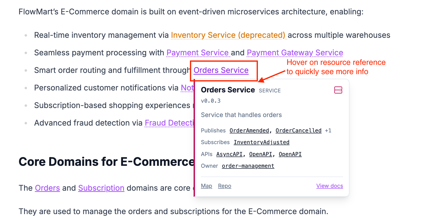Resource link example